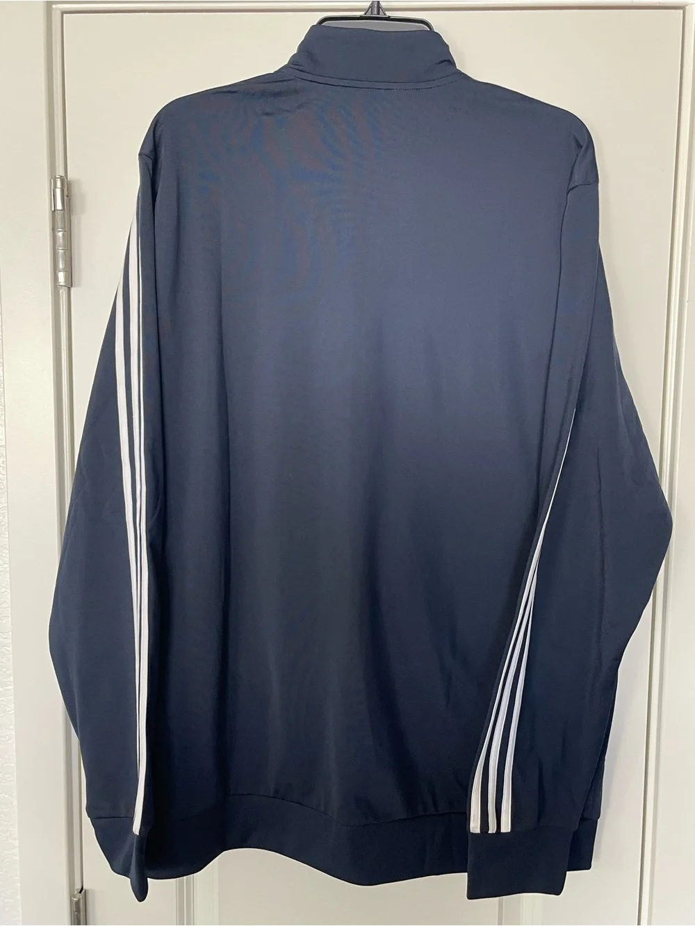 adidas Navy and White Lightweight Track Jacket